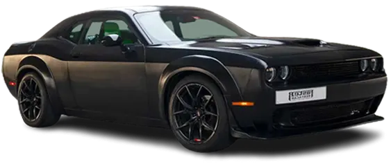 Dodge Challenger Black Front Side View