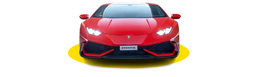 Red Lamborghini Huracan Front View