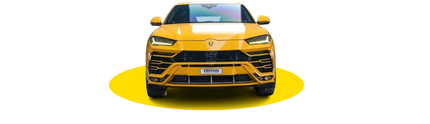 Yellow Lamborghini Urus Front View