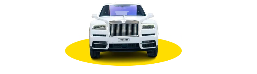 White Rolls Royce Cullinan Front View