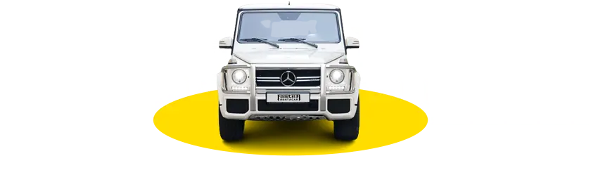 Mercedes G63 White Front View