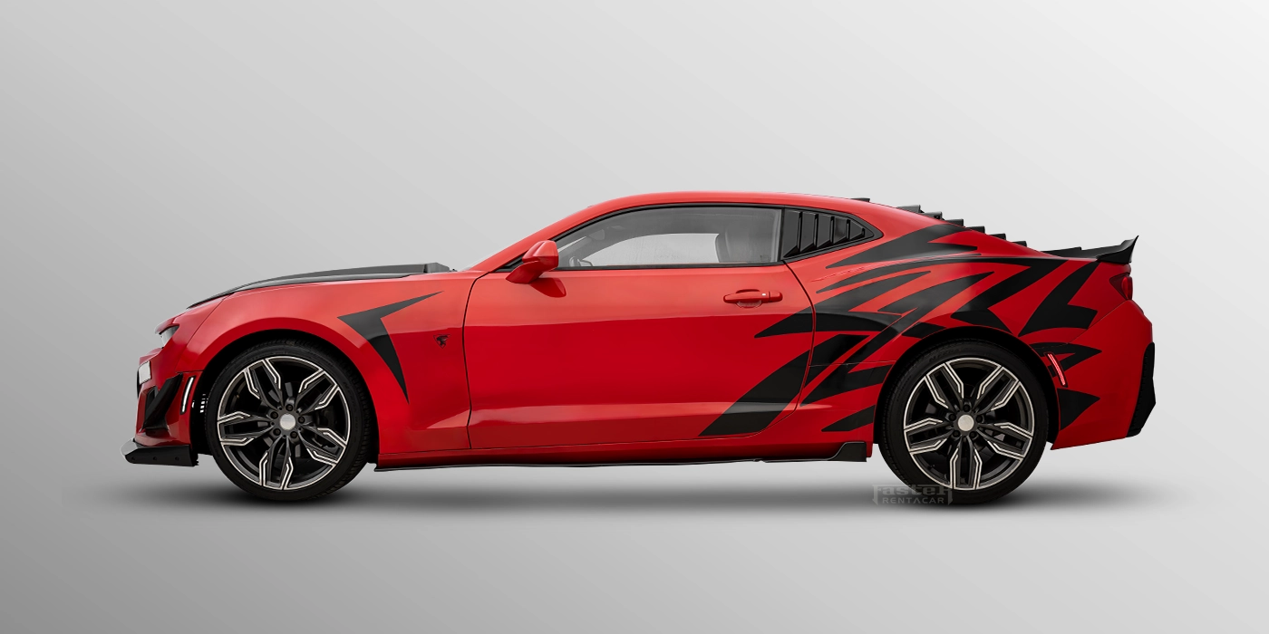 Chevrolet Camaro Red Side View