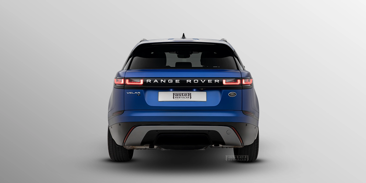 Range Rover Velar Blue Back View