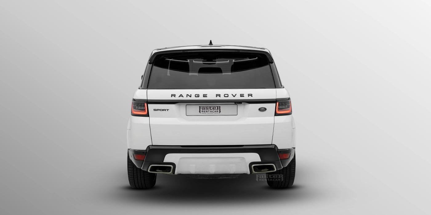Range Rover Sport White Back View