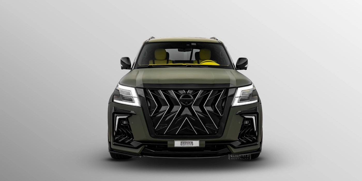 Patrol QX80 Green Hawk Front View