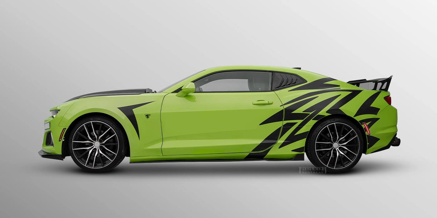 Chevrolet Camaro Green Side View