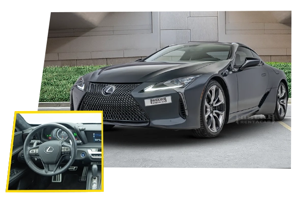 Lexus LC500 Exterior Front View and Interior
