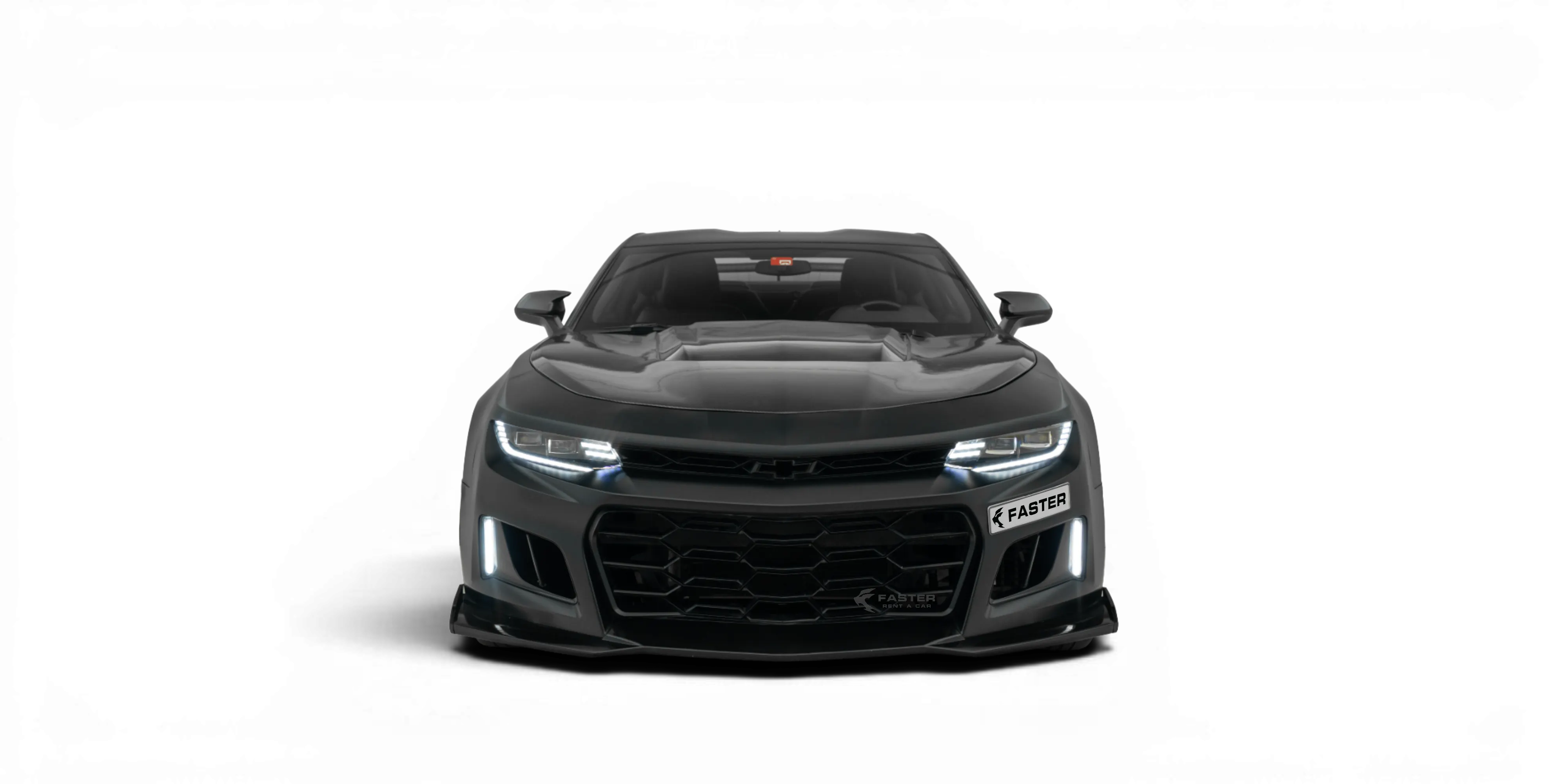 chevrolet-camaro-matte-black-front-view